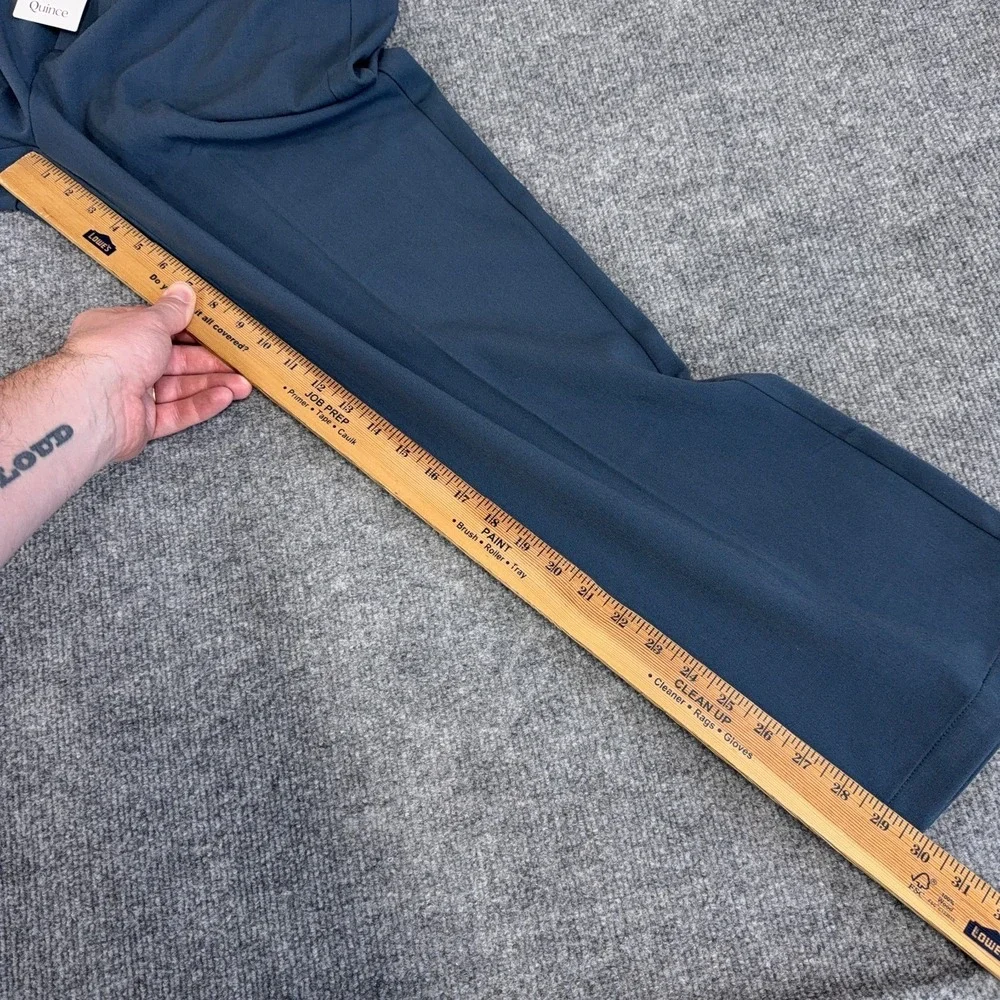 Quince Pants Men 36x30 Ultra-Stretch 24/7 Smart Chino Ocean Blue Work Dress NEW